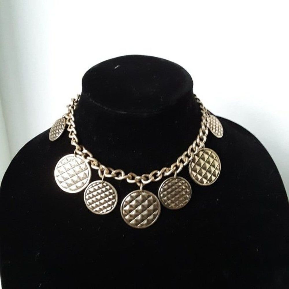 Express Womens Metal Choker Necklace
